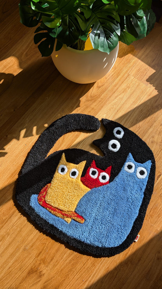 Cat Cuddle Time Rug